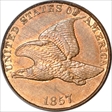 1857 1C Flying Eagle MS64
