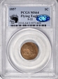 1857 1C Flying Eagle MS64