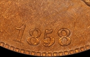 1858 1C Small Letters MS62