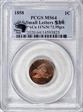 1858 1C Small Letters MS64