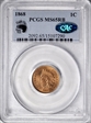 1868 1C MS65RB