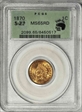 1870 1C MS66RD