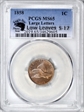 1858 1C Large Letters MS65
