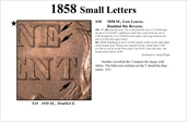 1858 1C Small Letters MS64