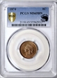 1874 1C MS65BN