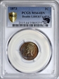 1873 1C Doubled Liberty MS64BN