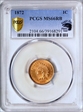 1872 1C MS66RB