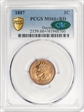 1887 1C MS66+ RD