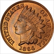 1864 1C Bronze MS65RB