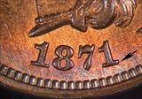 1871 1C MS65BN