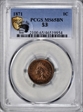 1871 1C MS65BN