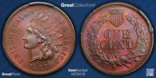 1867 1C MS66RB