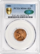 1881 1C MS66+ RD