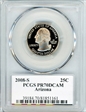 2008-S 25C Arizona PR70DCAM