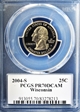 2004-S 25C Wisconsin PR70DCAM