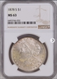 1878-S $1 MS63 NGC