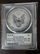 2019-W $1 Silver Eagle Enhanced Rev PR Pride of Two Nations, U.S. Set FDI Mercanti Flag PR70
