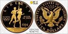 1984-P $10 Olympic PR70DCAM