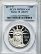 2010-W $100 Statue of Liberty PR70DCAM
