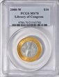 2000-W $10 Library of Congress Bimetallic MS70