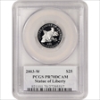 2003-W $25 Statue of Liberty PR70DCAM