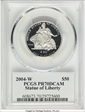 2004-W $50 Statue of Liberty David Hall Signature PR70DCAM