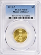 2011-P $5 Medal of Honor MS70
