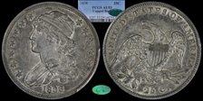 1838 25C Capped Bust AU53