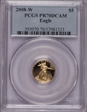 2008-W $5 Gold Eagle PR70DCAM