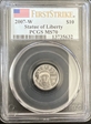 2007-W $10 Burnished St. of Liberty First Strike SP70