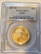 2007-W $25 Burnished Gold Eagle SP70