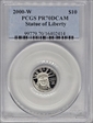 2000-W $10 Statue of Liberty PR70DCAM