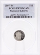 2007-W $10 Statue of Liberty PR70DCAM