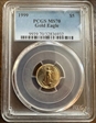 1999 $5 Gold Eagle MS70