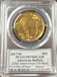 2017-W $50 American Buffalo 225th Anniversary FDI ,Moy, Denver PR70DCAM