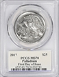 2017 $25 Palladium MS70