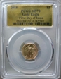 2018 $5 Gold Eagle First Day of Issue MS70