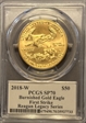 2018-W $50 Burnished Gold Eagle First Strike Michael Reagan SP70