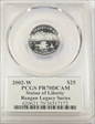 2002-W $25 Statue of Liberty Michael Reagan PR70DCAM