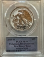 2019-W $25 Palladium, Reverse Proof First Day of Issue Thomas Cleveland Shield PR70