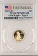 2021-W $5 Gold Eagle - Type 1 First Strike PR70DCAM