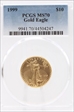 1999 $10 Gold Eagle MS70