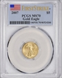 2007 $5 Gold Eagle First Strike MS70