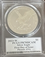 2023-W  $1 Silver Eagle First Day of Issue Phoenix ANA Emily Damstra Flag PR70DCAM