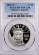 2002-W $100 Statue of Liberty PR70DCAM