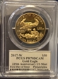 2017-W $50 Gold Eagle First Day of Issue Moy Philadelphia PR70DCAM