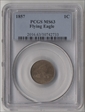 1857 1C Flying Eagle MS63