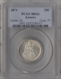 1873 25C Arrows MS62