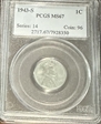 1943-S 1C MS67