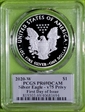 2020-W  $1 Silver Eagle - v75 Privy First Day of Issue PR69DCAM
